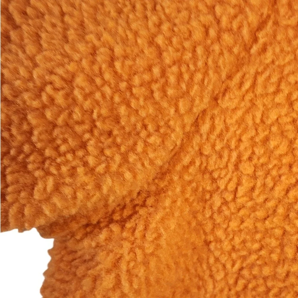 Nike Sherpa Fleece Hoodie XL Orange Full Zip Teddy‎ Borg Gorpcore Sportswear
